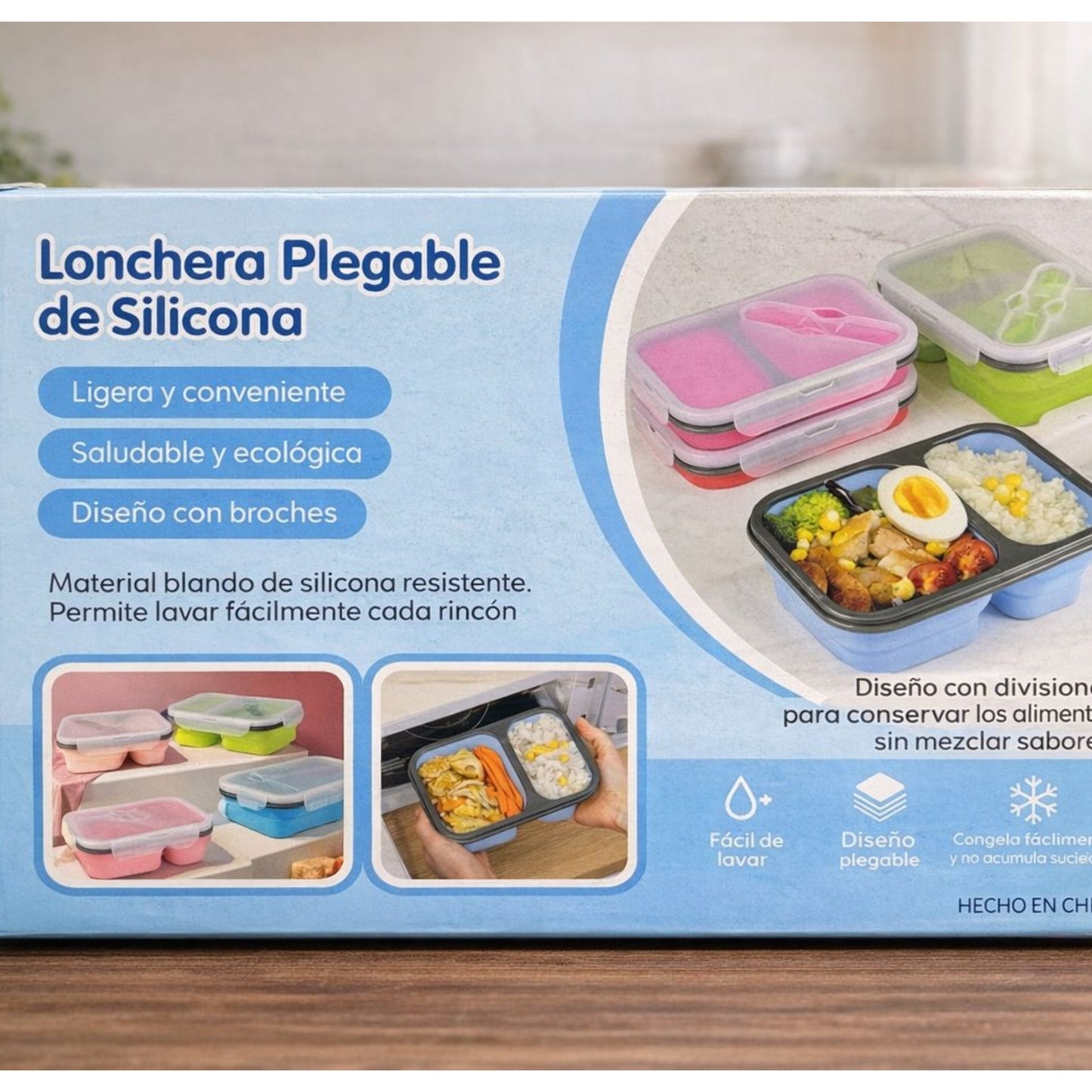 PORTA LONCHERA PLEGABLE DE SILICONA